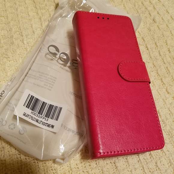 ❤️🎊Host Pick🎊❤️Pink Samsung Galaxy Z Fold3 Case, Wallet Pouch Cover Kickstand - Picture 12 of 12